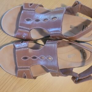 Clark's sandals.